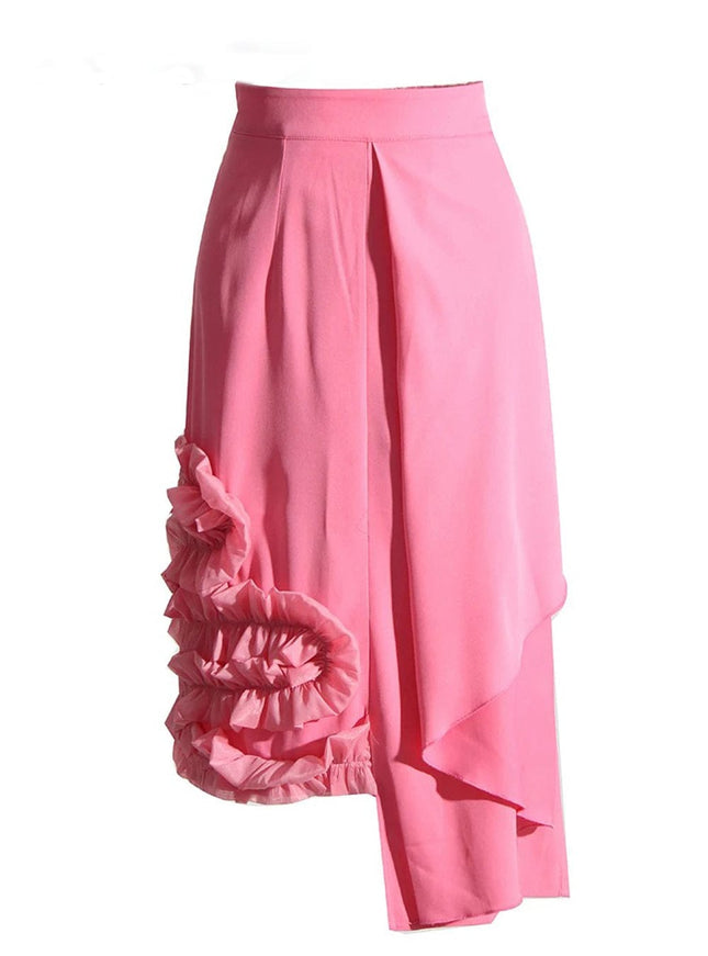 Angel Irregular Hem Fold Skirt - Fashion Pov