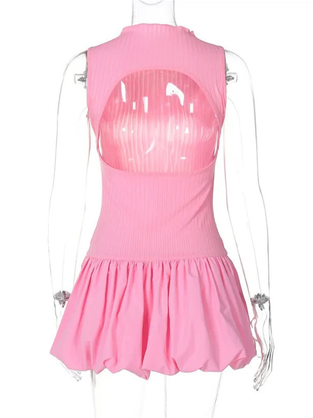 Angela Hollow Out Backless Mini Dress - Fashion Pov