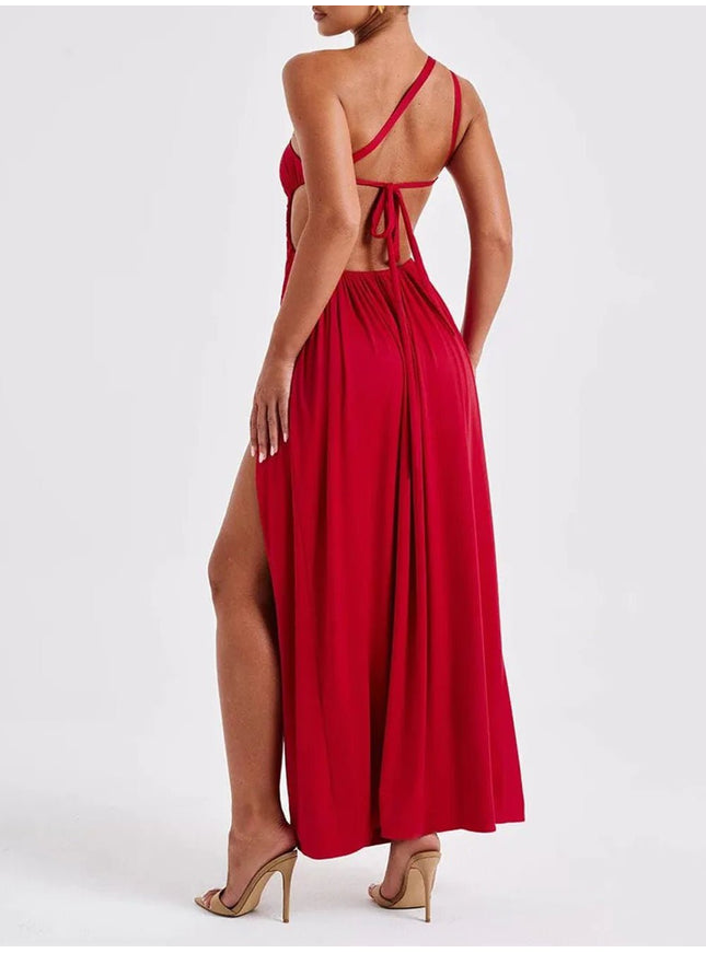 Angela Off Shoulder Backless Maxi Dress - Fashion Pov