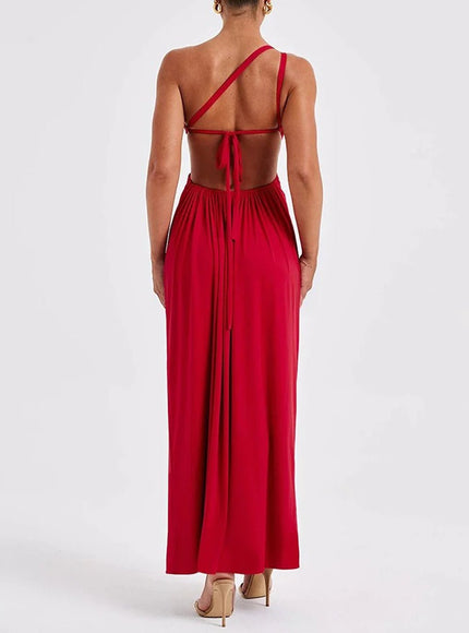 Angela Off Shoulder Backless Maxi Dress - Fashion Pov