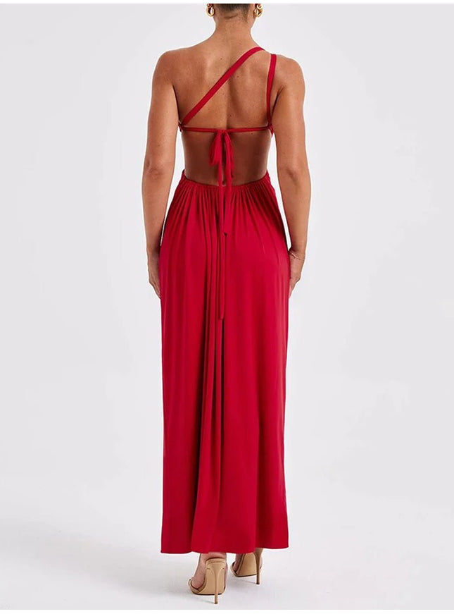 Angela Off Shoulder Backless Maxi Dress - Fashion Pov