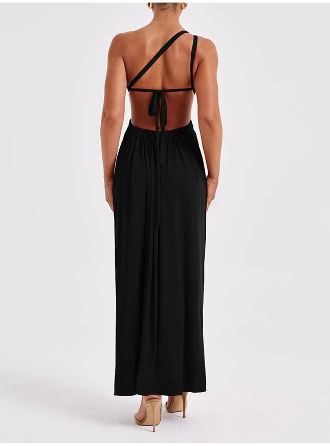 Angela Off Shoulder Backless Maxi Dress - Fashion Pov