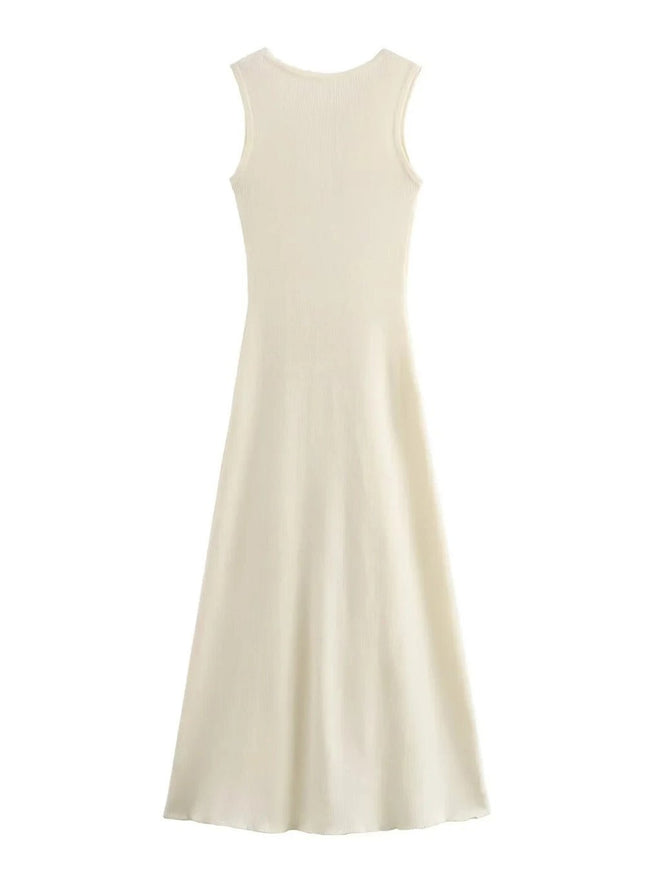 Angela Sleeveless Midi Dress - Fashion Pov