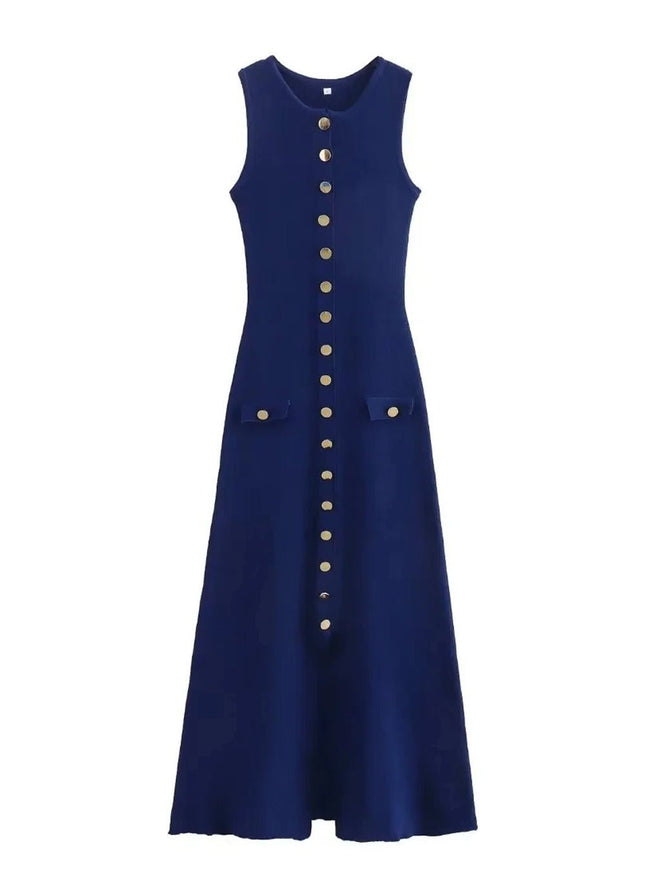 Angela Sleeveless Midi Dress - Fashion Pov