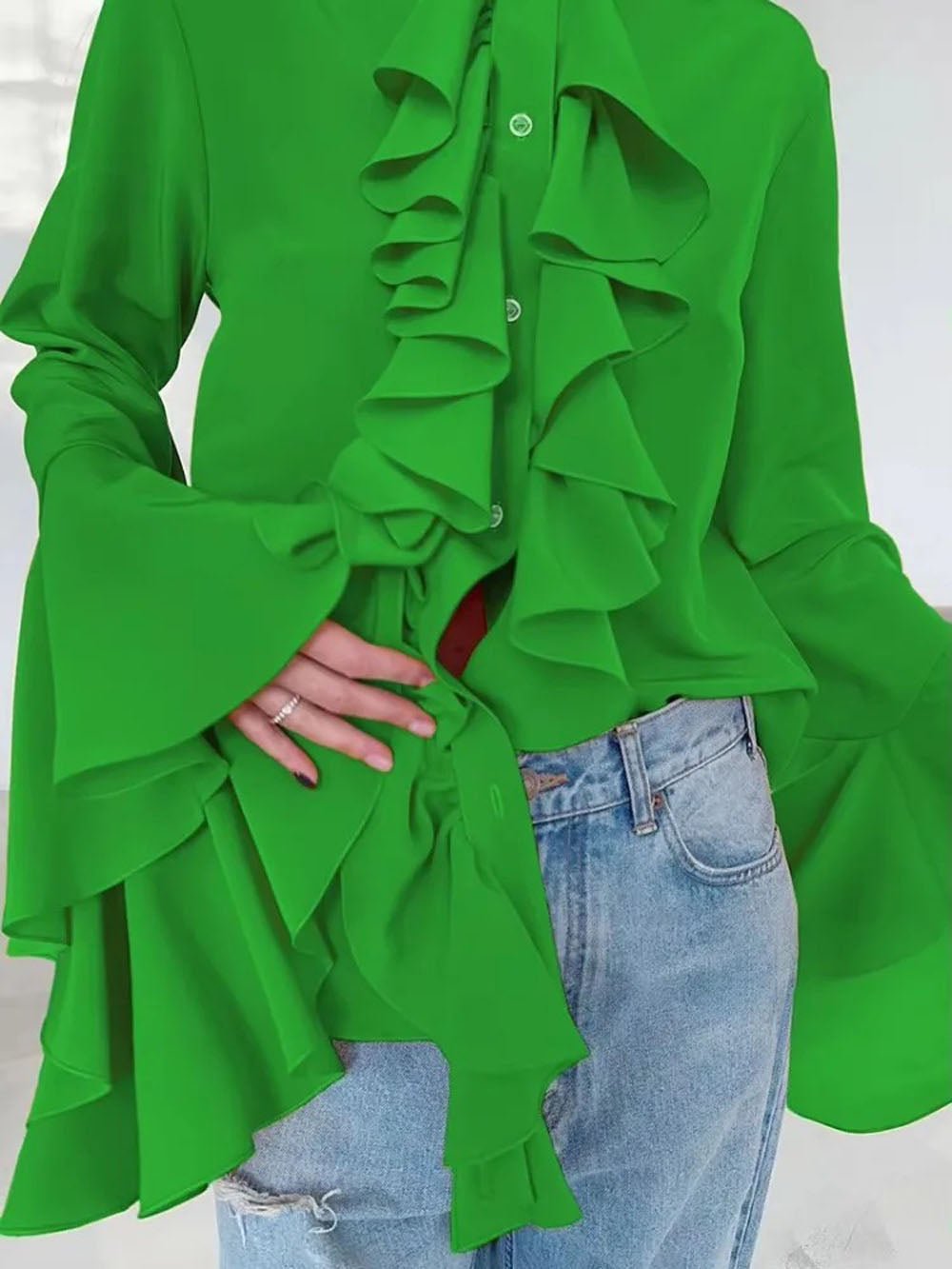 Angelin Sleeve Top & Pant Set - Fashion Pov