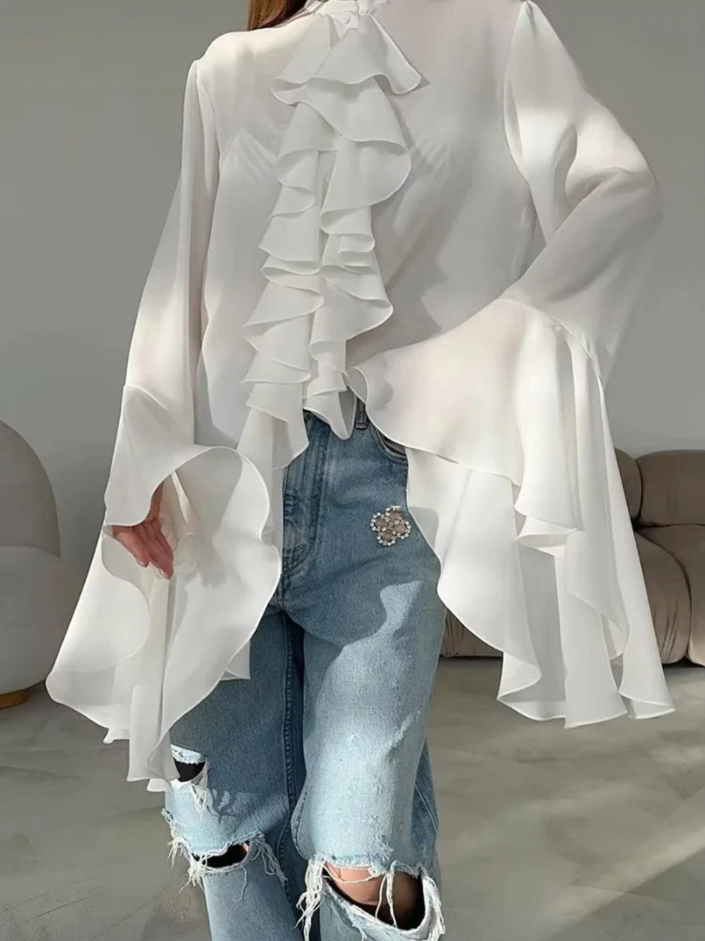 Angelin Sleeve Top & Pant Set - Fashion Pov