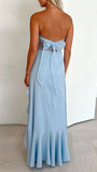 Angie Ruffled Strapless Maxi Dress - Fashion Pov