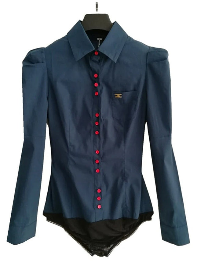 Anna Long Sleeve Bodysuit Shirt - Fashion Pov