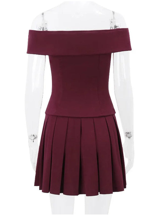 Anna Off Shoulder Top & Skirt Set - Fashion Pov