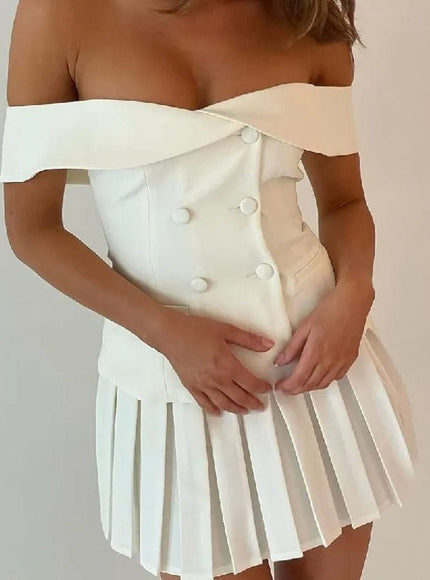 Anna Off Shoulder Top & Skirt Set - Fashion Pov