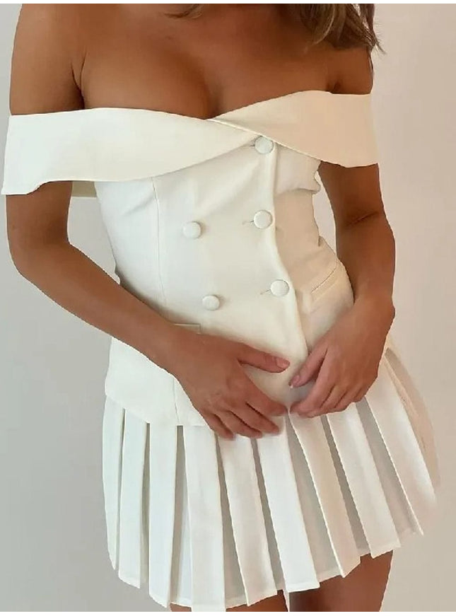 Anna Off Shoulder Top & Skirt Set - Fashion Pov