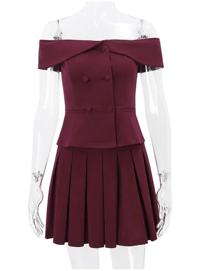 Anna Off Shoulder Top & Skirt Set - Fashion Pov