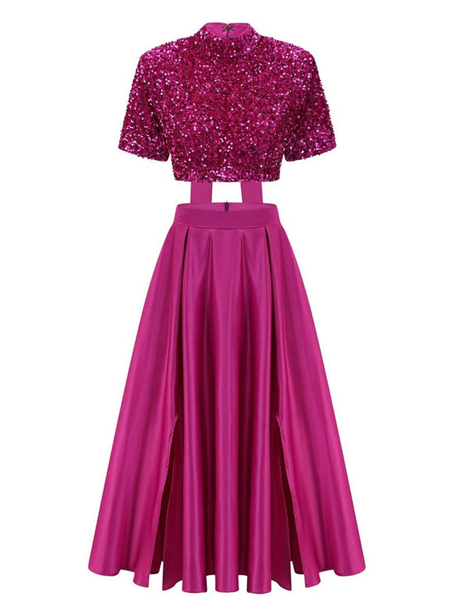 Anoop Sequin Top & Skirt Set - Fashion Pov