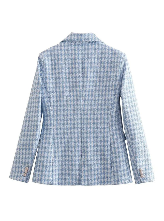 Aria Double Breasted Tweed Blazer - Fashion Pov