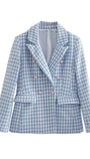 Aria Double Breasted Tweed Blazer - Fashion Pov