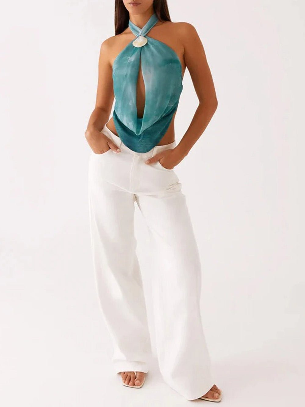 Aria Halter Cutout Crop Top - Fashion Pov