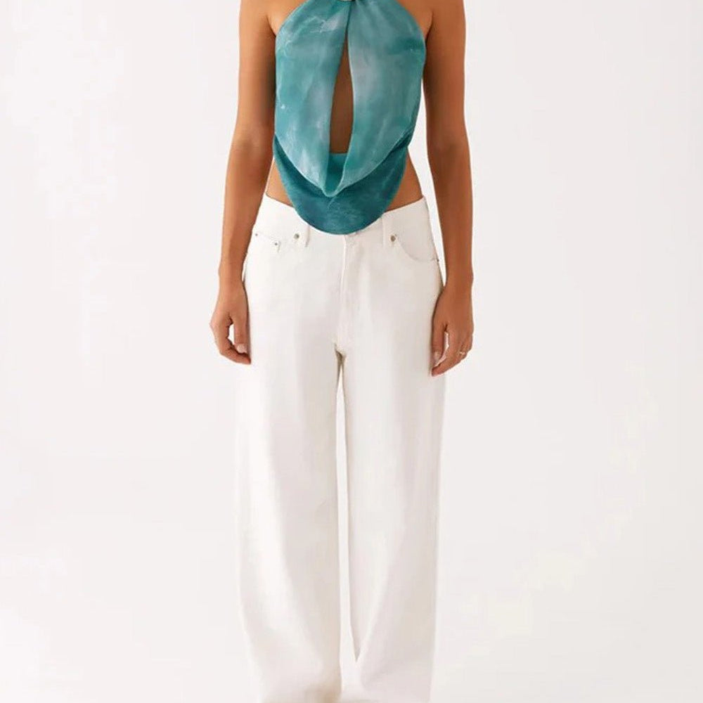 Aria Halter Cutout Crop Top - Fashion Pov