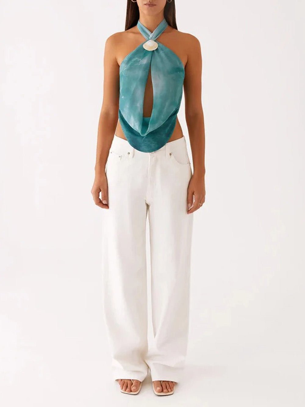 Aria Halter Cutout Crop Top - Fashion Pov