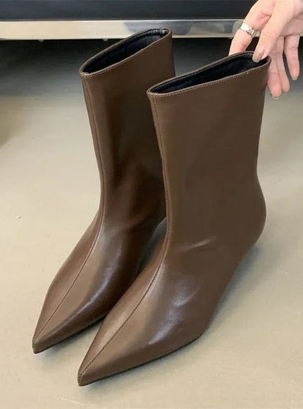 Arianna Ankle Boot Slim Short Shoe - Fashion Pov