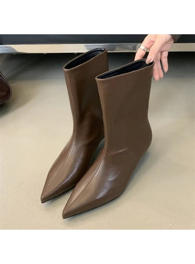 Arianna Ankle Boot Slim Short Shoe - Fashion Pov