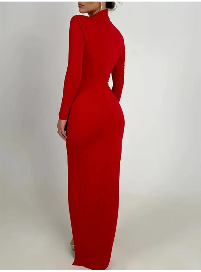 Arya Bodycon Hollow Out Maxi Dress - Fashion Pov