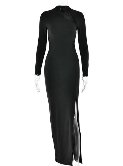 Arya Bodycon Hollow Out Maxi Dress - Fashion Pov