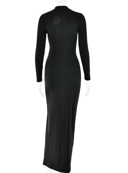Arya Bodycon Hollow Out Maxi Dress - Fashion Pov