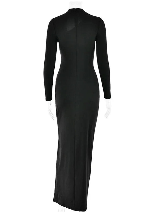 Arya Bodycon Hollow Out Maxi Dress - Fashion Pov