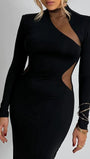 Arya Bodycon Hollow Out Maxi Dress - Fashion Pov