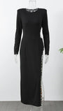 Arya Sequin Shoulder Maxi Dress - Fashion Pov