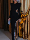 Arya Sequin Shoulder Maxi Dress - Fashion Pov