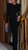 Arya Sequin Shoulder Maxi Dress - Fashion Pov