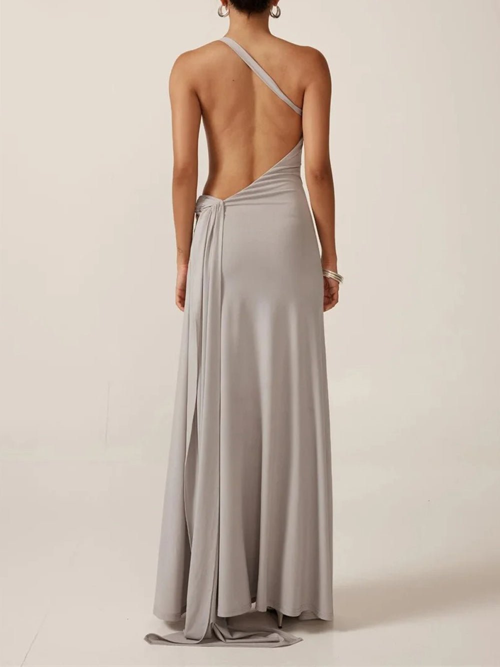 Athena One Shoulder Backless Maxi Dress - Fashion Pov