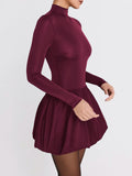 Audrey Long Sleeve Mini Dress - Fashion Pov