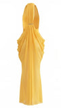 Aurelia Draped Halter Maxi Dress - Fashion Pov