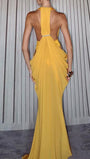 Aurelia Draped Halter Maxi Dress - Fashion Pov