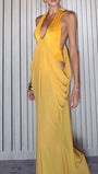 Aurelia Draped Halter Maxi Dress - Fashion Pov