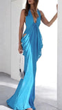 Aurelia Draped Halter Maxi Dress - Fashion Pov