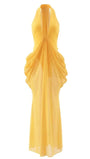 Aurelia Draped Halter Maxi Dress - Fashion Pov