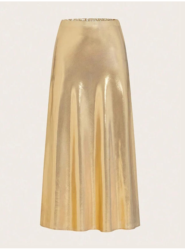 Ayaka Elastic Waistband Midi Skirt - Fashion Pov