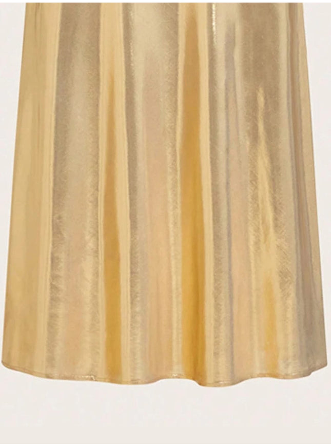 Ayaka Elastic Waistband Midi Skirt - Fashion Pov