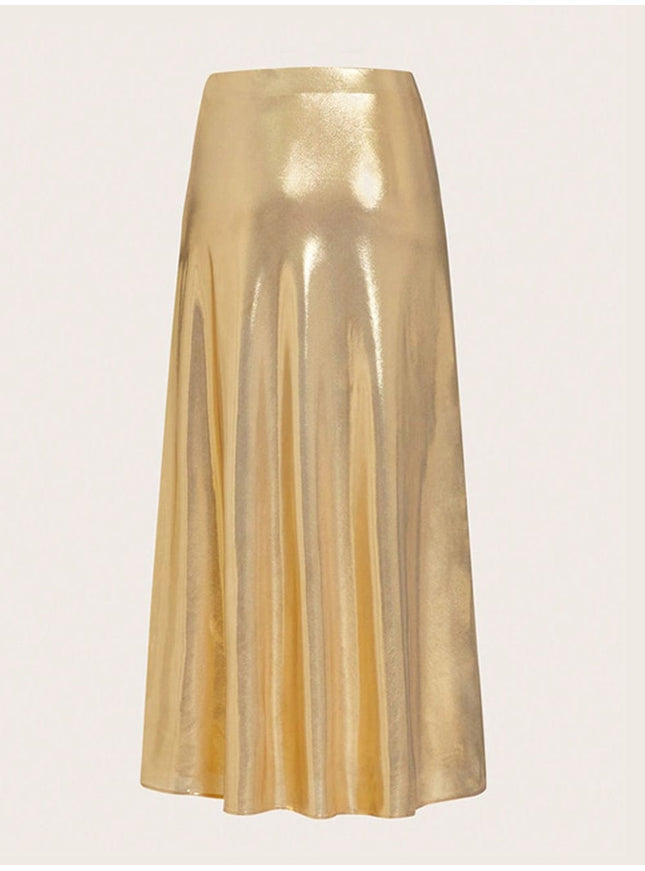 Ayaka Elastic Waistband Midi Skirt - Fashion Pov