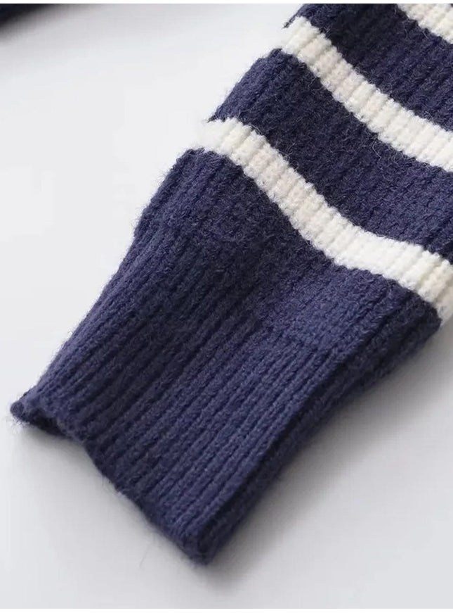 Baylee Striped Knit Sweater - Fashion Pov