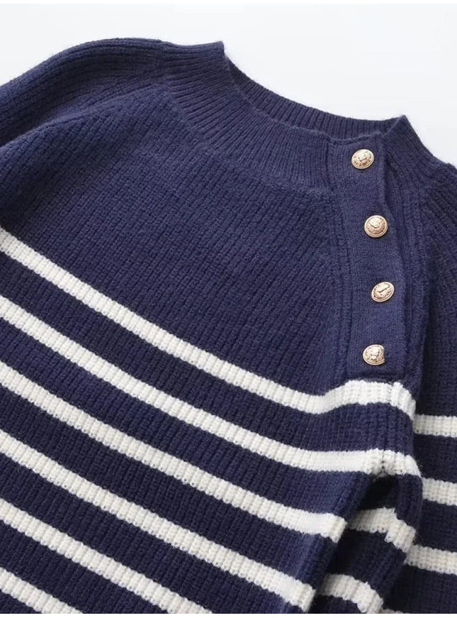 Baylee Striped Knit Sweater - Fashion Pov