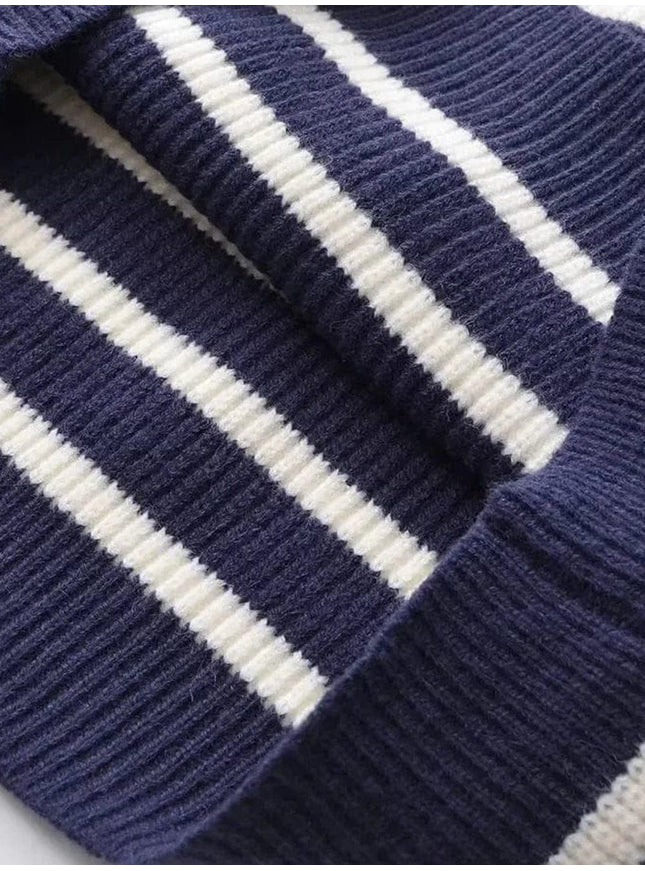 Baylee Striped Knit Sweater - Fashion Pov