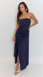 Beatrix Strapless Backless Split Maxi Dress - Fashion Pov