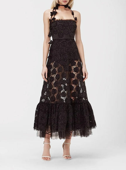 Bela Sleeveless Hollow Out Midi Dress - Fashion Pov