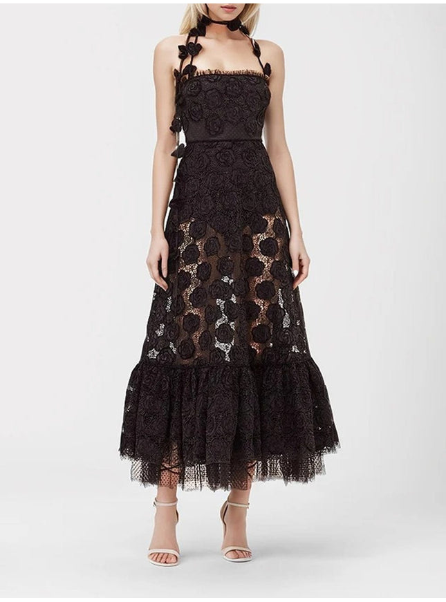 Bela Sleeveless Hollow Out Midi Dress - Fashion Pov