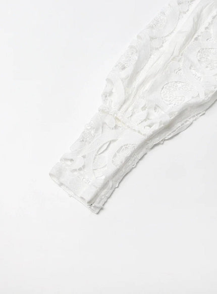 Belle Hollow Out Shirt & Skirt Set - Fashion Pov