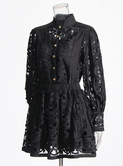 Belle Hollow Out Shirt & Skirt Set - Fashion Pov